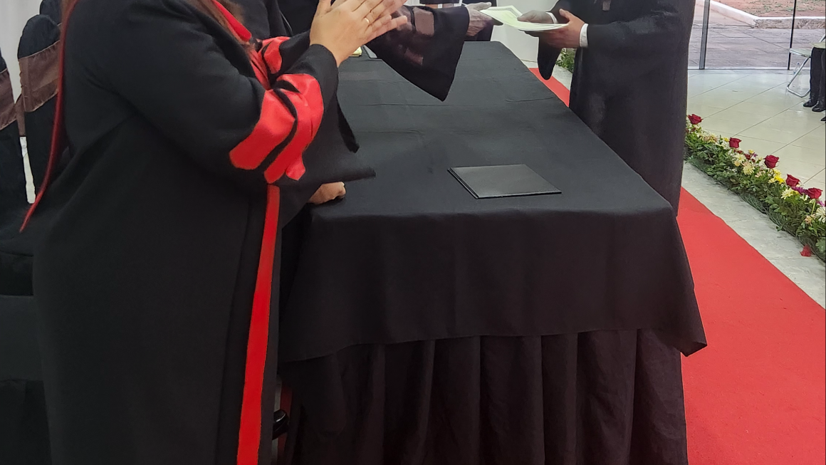 Ceremonia de colación de la FCA/UNA Filial San Pedro de Ycuamandyyú