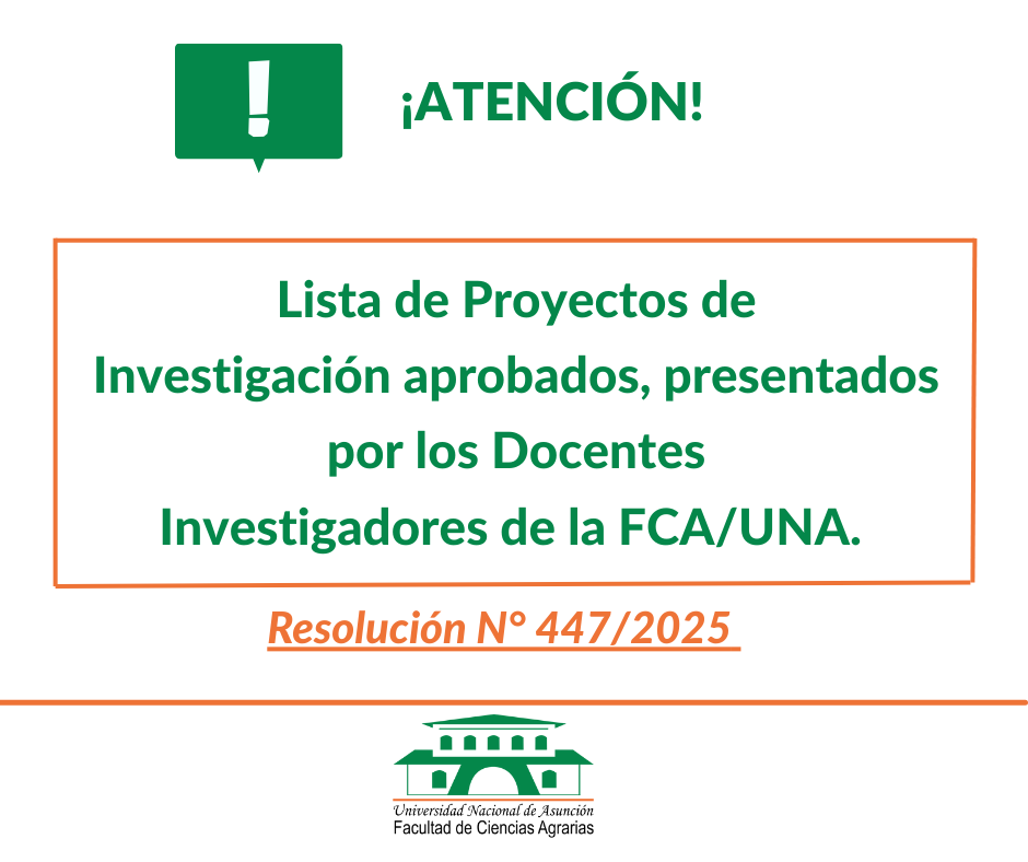 resultado de proyectos de Investigación FCAUNA