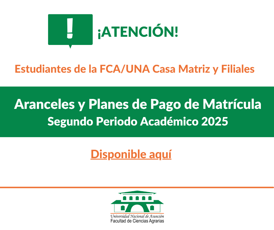 Aranceles de Matrícula Segundo Periodo 2025