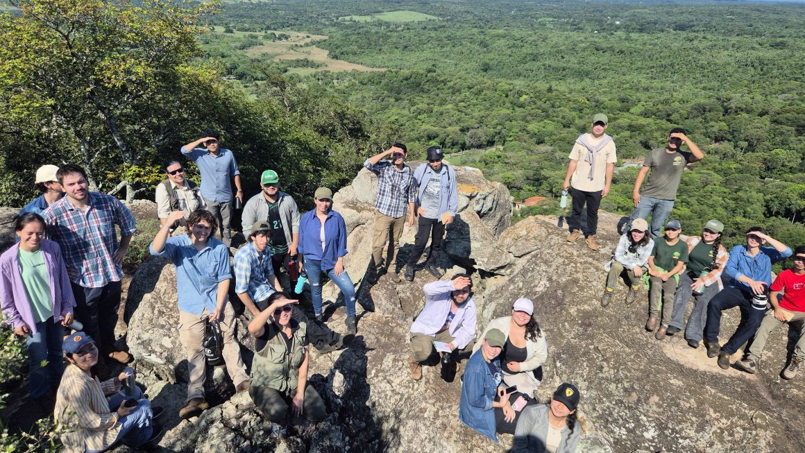 Estudiantes de Ingeniería Forestal en visitas de monitoreo  y aula al aire libre en el Cerro Kavaju