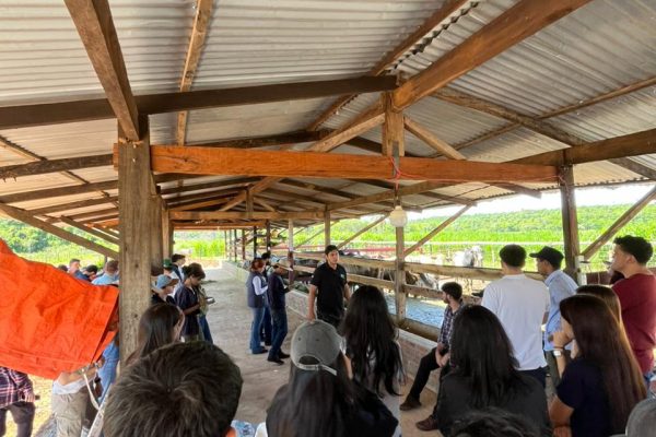 Estudiantes de Ingeniería Agronómica en gira técnica en sistemas de producción animal de Cordillera