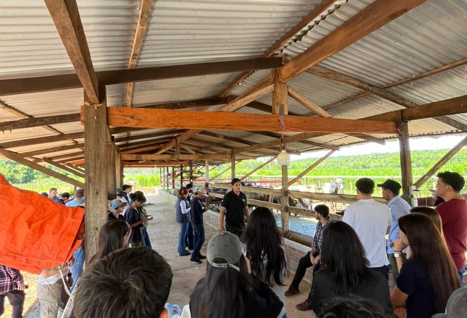 Estudiantes de Ingeniería Agronómica en gira técnica en sistemas de producción animal de Cordillera