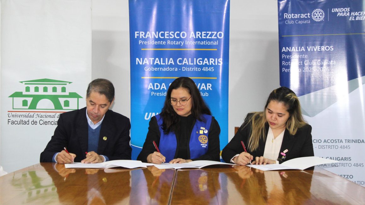 La FCA/UNA, el Rotary Club Capiatá y el Rotaract Club Capiatá firmaron convenio