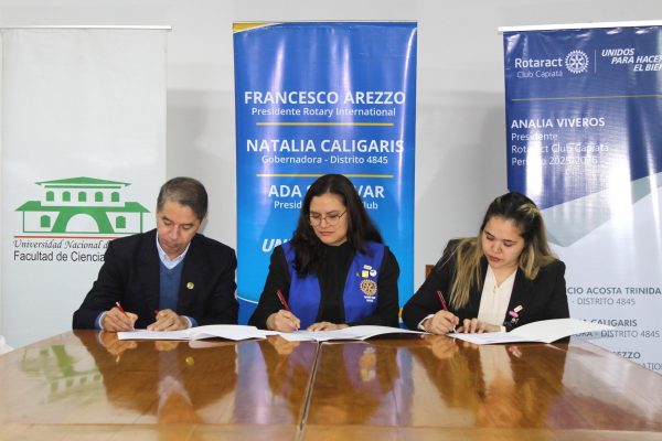 La FCA/UNA, el Rotary Club Capiatá y el Rotaract Club Capiatá firmaron convenio