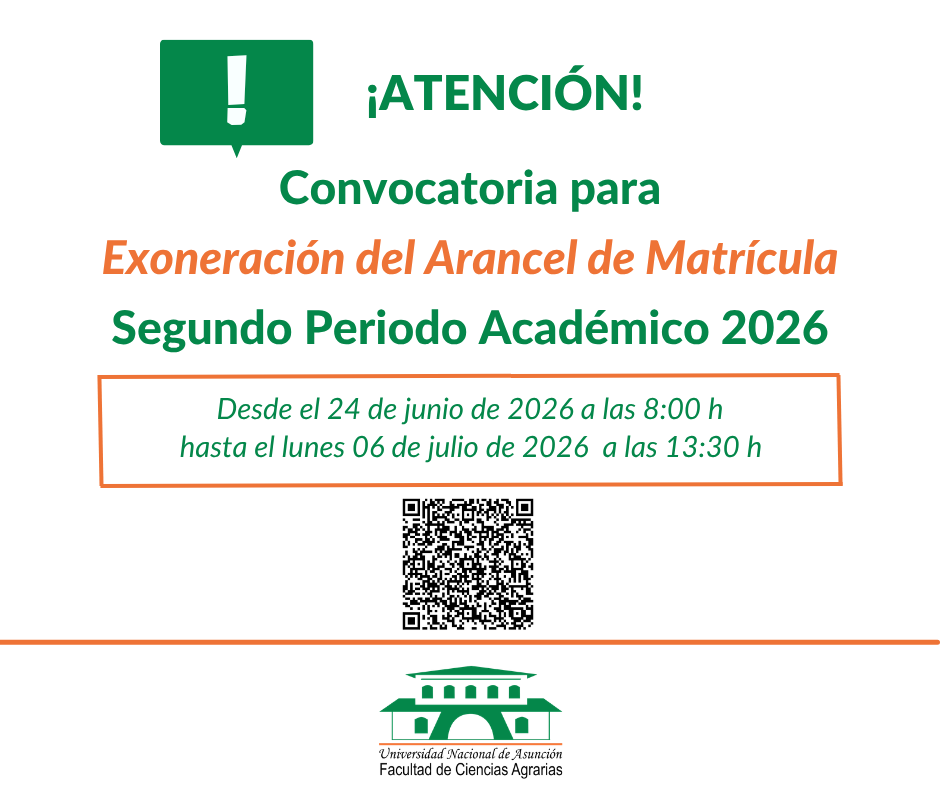 Exoneración de Aranceles Segundo Periodo 2026